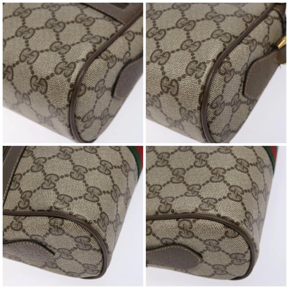 GUCCI GG Supreme Web Sherry Line Shoulder Bag PVC Beige 68 02 004 Auth 134064 - Picture 16 of 16